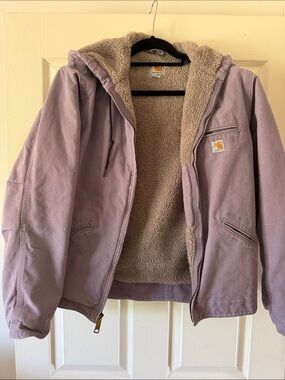 Carhartt Women’s ' Lavender Hooded Sherpa-Lined  Jacket